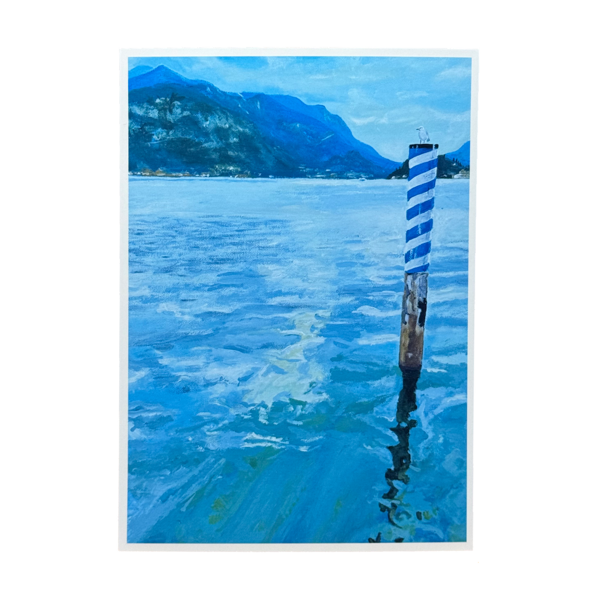 'Waiting For The Ferry At Menaggio' 5x7 Print