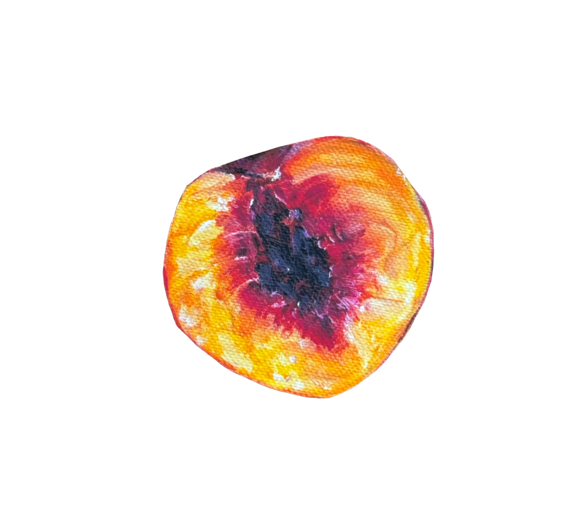 ‘Peach’ 2x2” Sticker
